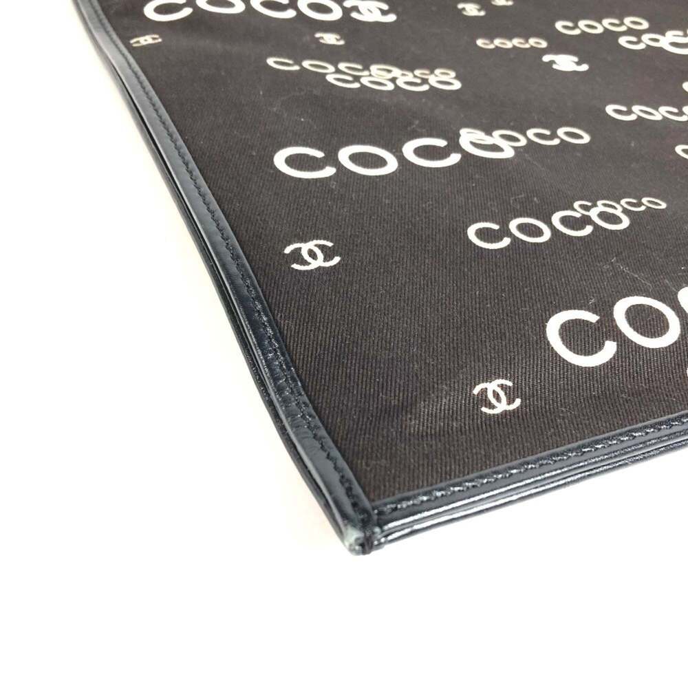 CHANEL Vintage Black Leather Logo Shoulder Bag - Picture 6 of 12